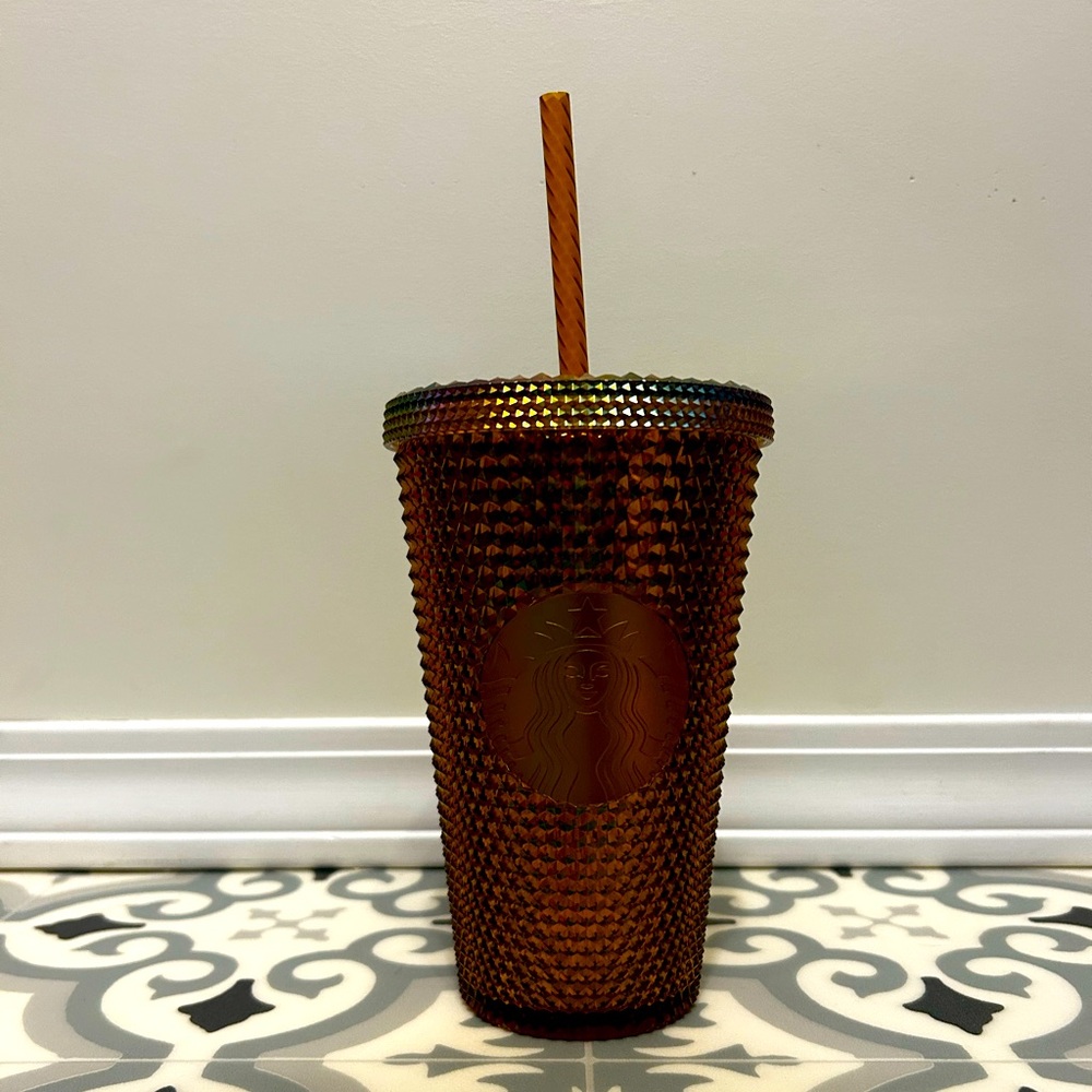 Starbucks 50th Anniversary Gold / Copper Studded 16 oz Tumbler